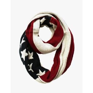 Women's Fashion American Flag Neck Warmer Infinity Scarf USA Patriotic